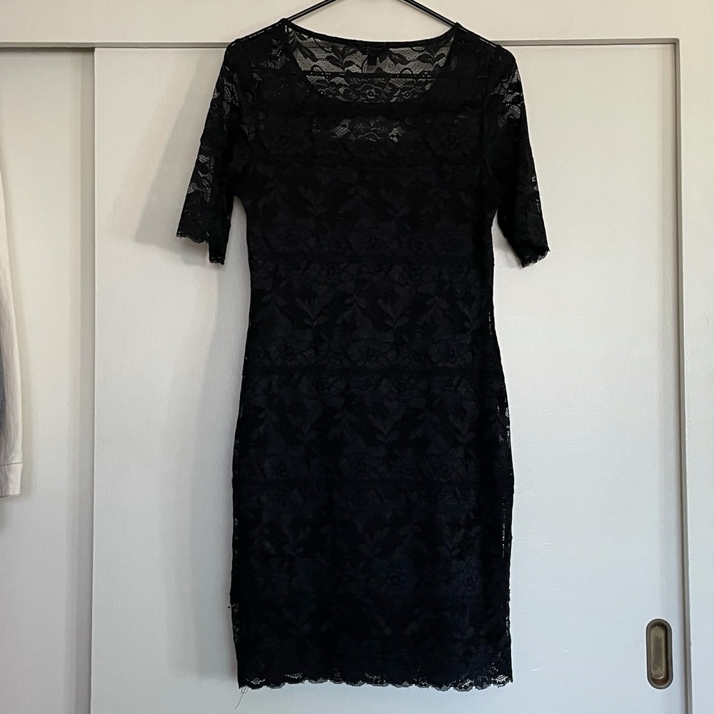 Guess Black Lace Bodycon Dress